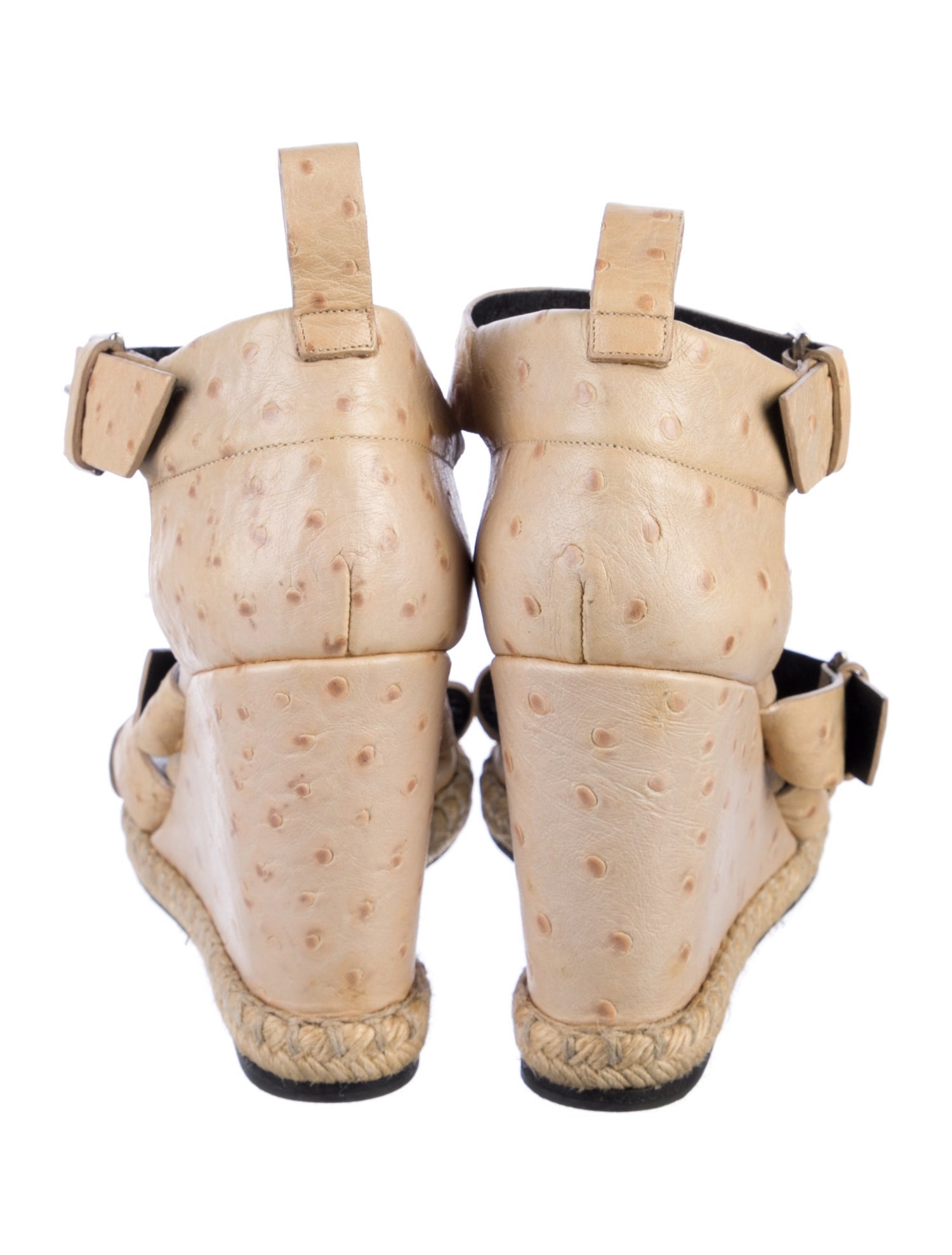 Balenciaga Embossed Leather Espadrilles