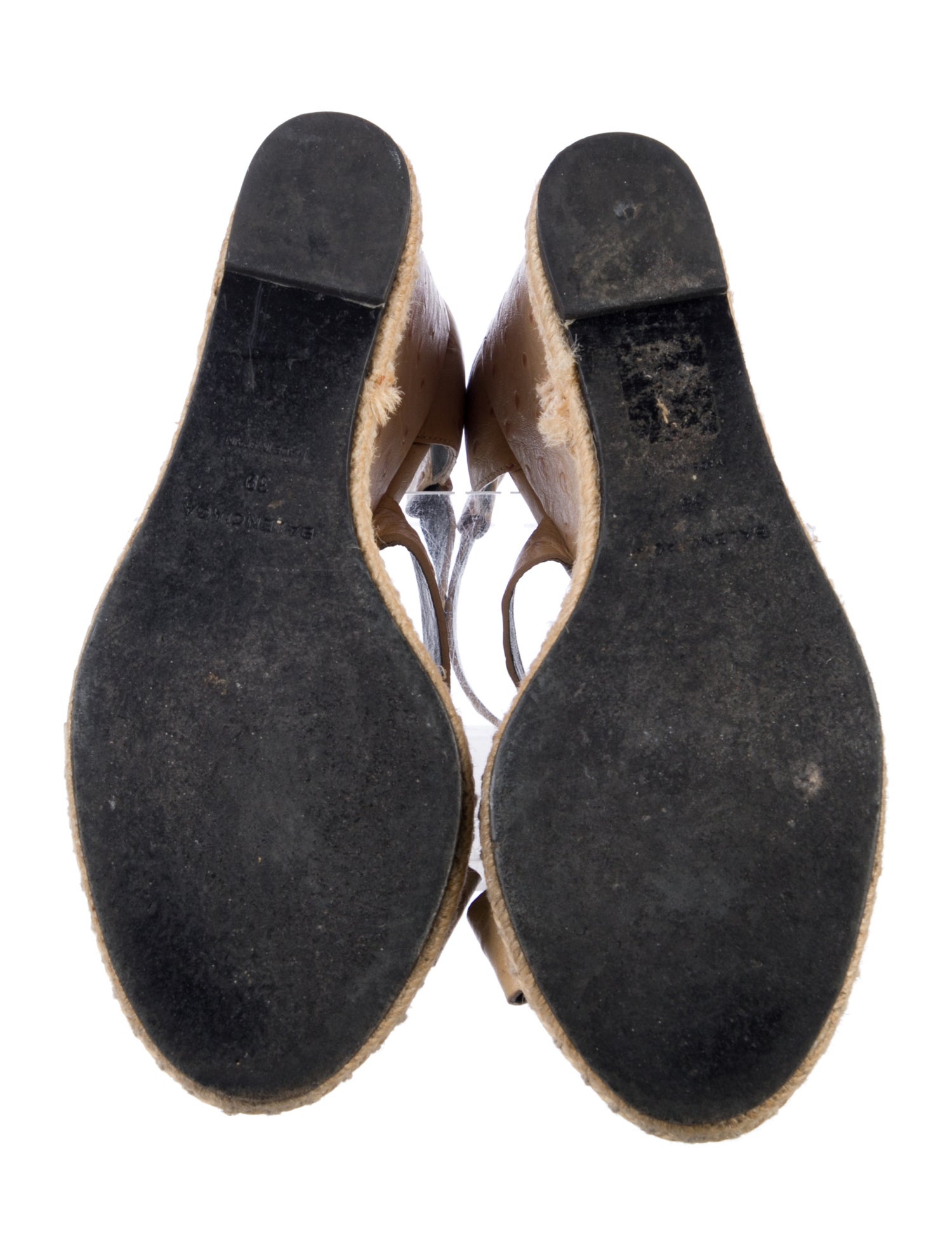 Balenciaga Embossed Leather Espadrilles