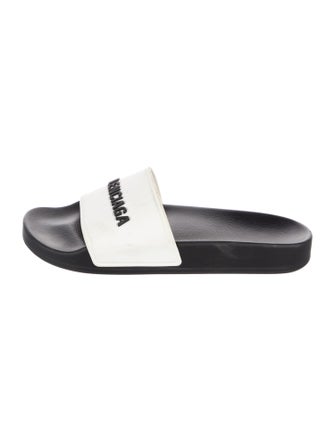 Balenciaga Rubber Graphic Print Slides