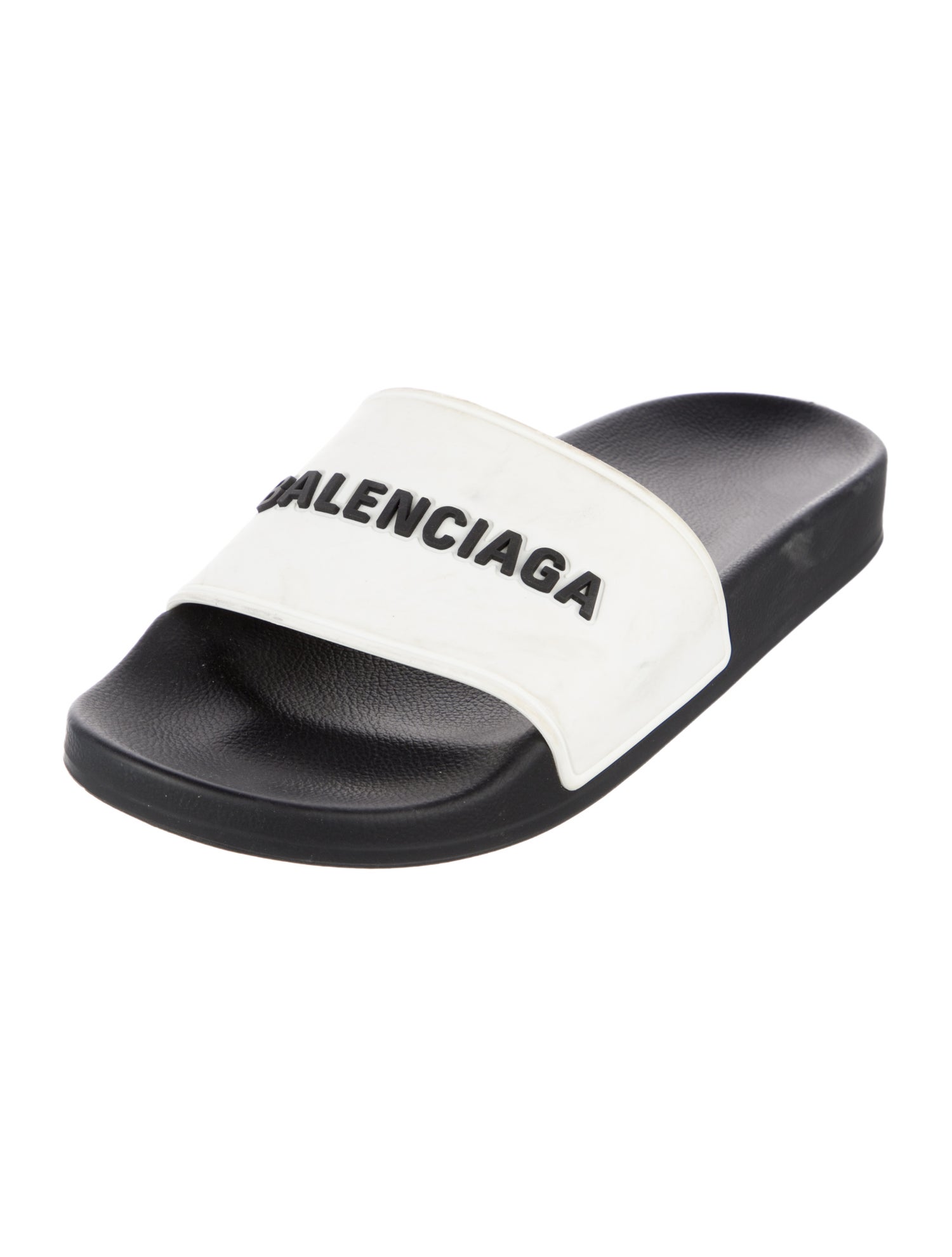 Balenciaga Rubber Graphic Print Slides