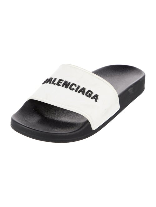 Balenciaga Rubber Graphic Print Slides