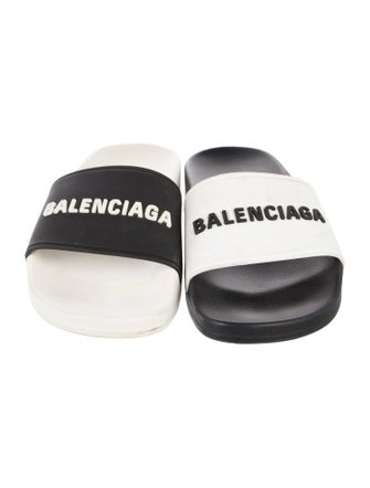 Balenciaga Rubber Graphic Print Slides