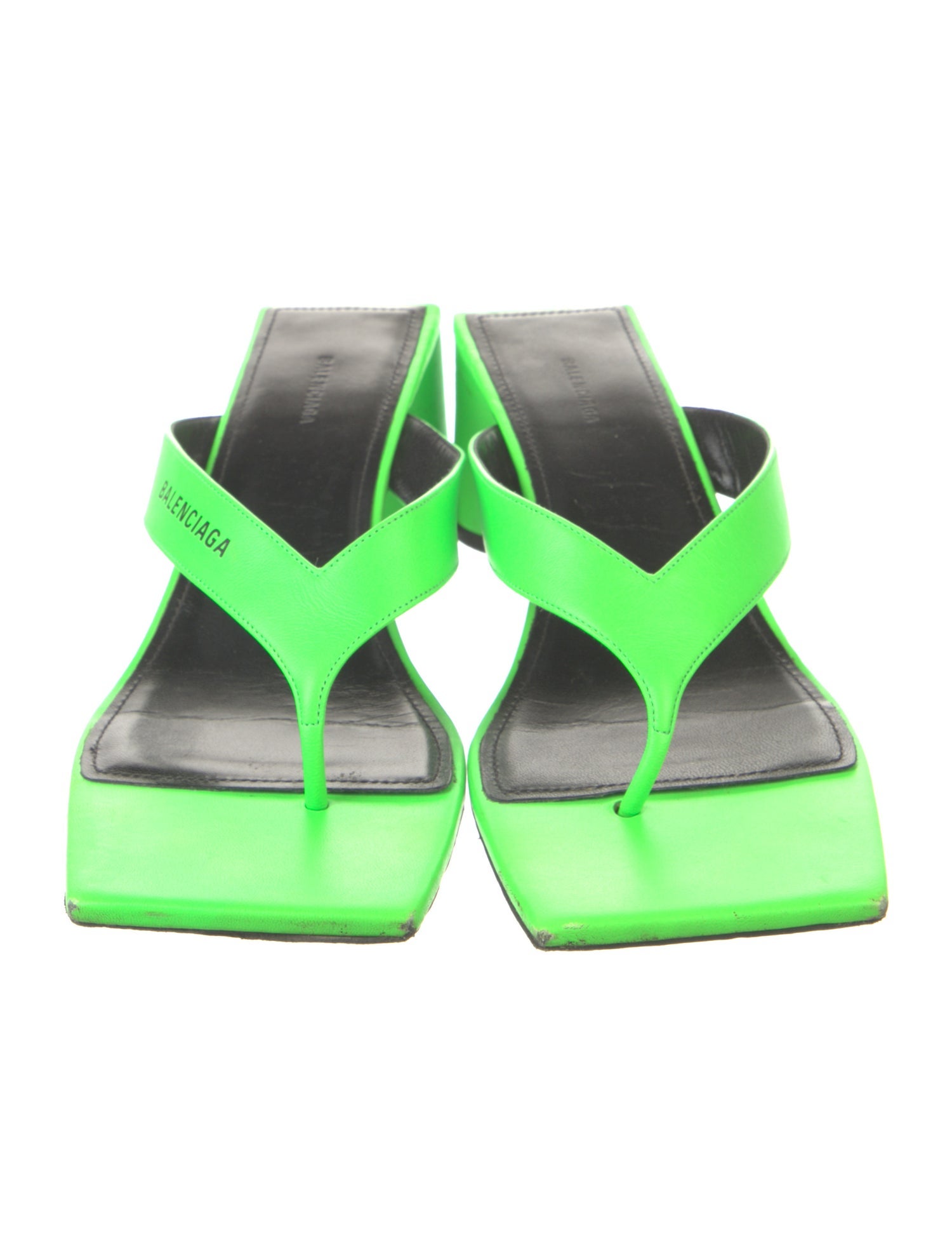 Balenciaga Leather Slides