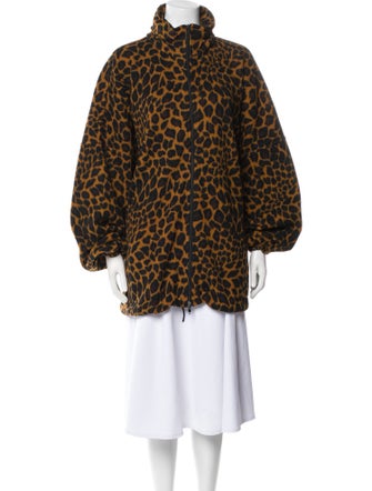 Balenciaga 2018 Animal Print Faux Fur Jacket