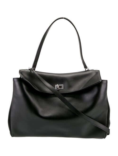 Balenciaga Leather Women's Rodeo Handbag Medium in Espresso Medium 2024