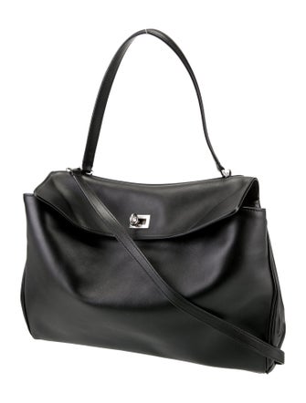 Balenciaga Leather Women's Rodeo Handbag Medium in Espresso Medium 2024