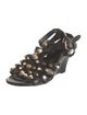 Balenciaga Leather Studded Accents Gladiator Sandals