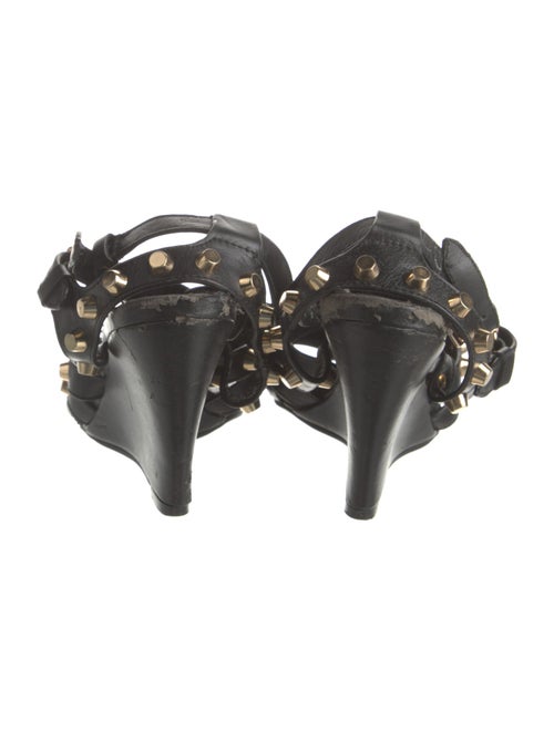Balenciaga Leather Studded Accents Gladiator Sandals