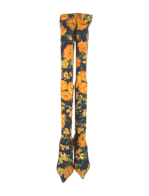 Balenciaga Floral Print Boots
