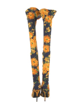 Balenciaga Floral Print Boots