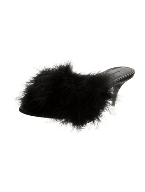 Balenciaga Feather Trim Slides