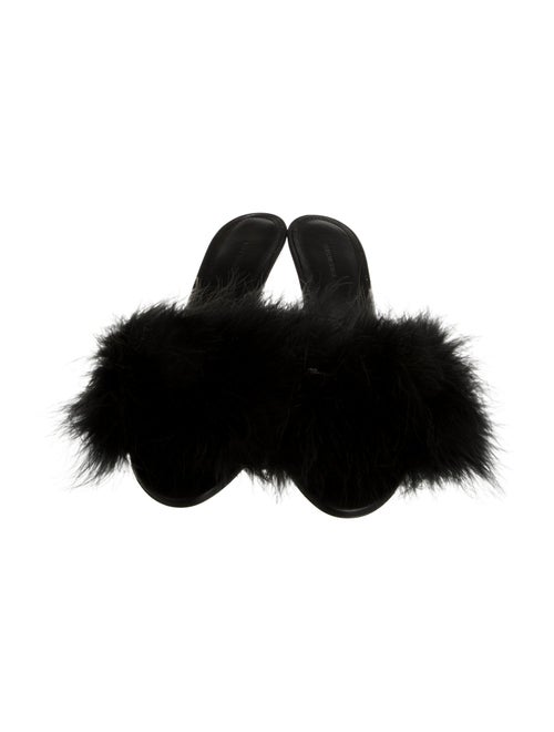 Balenciaga Feather Trim Slides