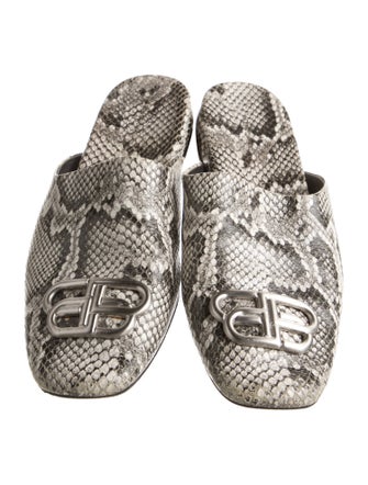 Balenciaga Snakeskin Animal Print Mules