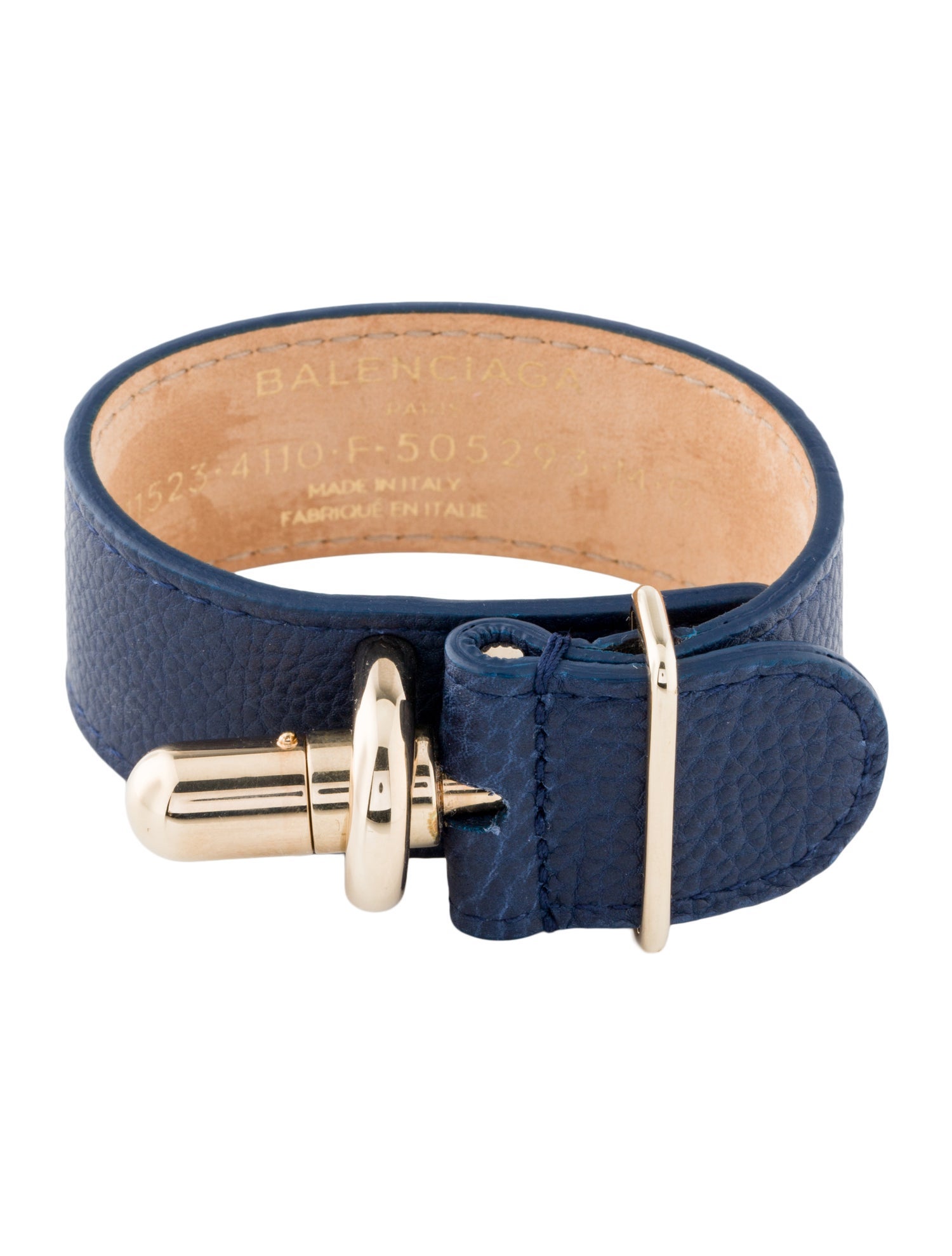 Balenciaga Leather Tube Wrap Bracelet