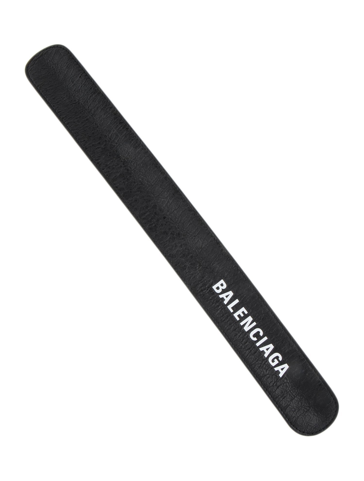 Balenciaga Leather Logo Wrap Bracelet