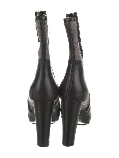 Balenciaga Leather Colorblock Pattern Boots