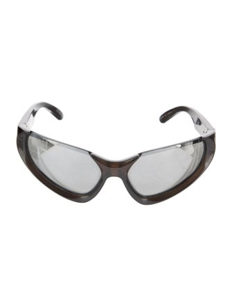 Balenciaga Shield Mirrored Sunglasses
