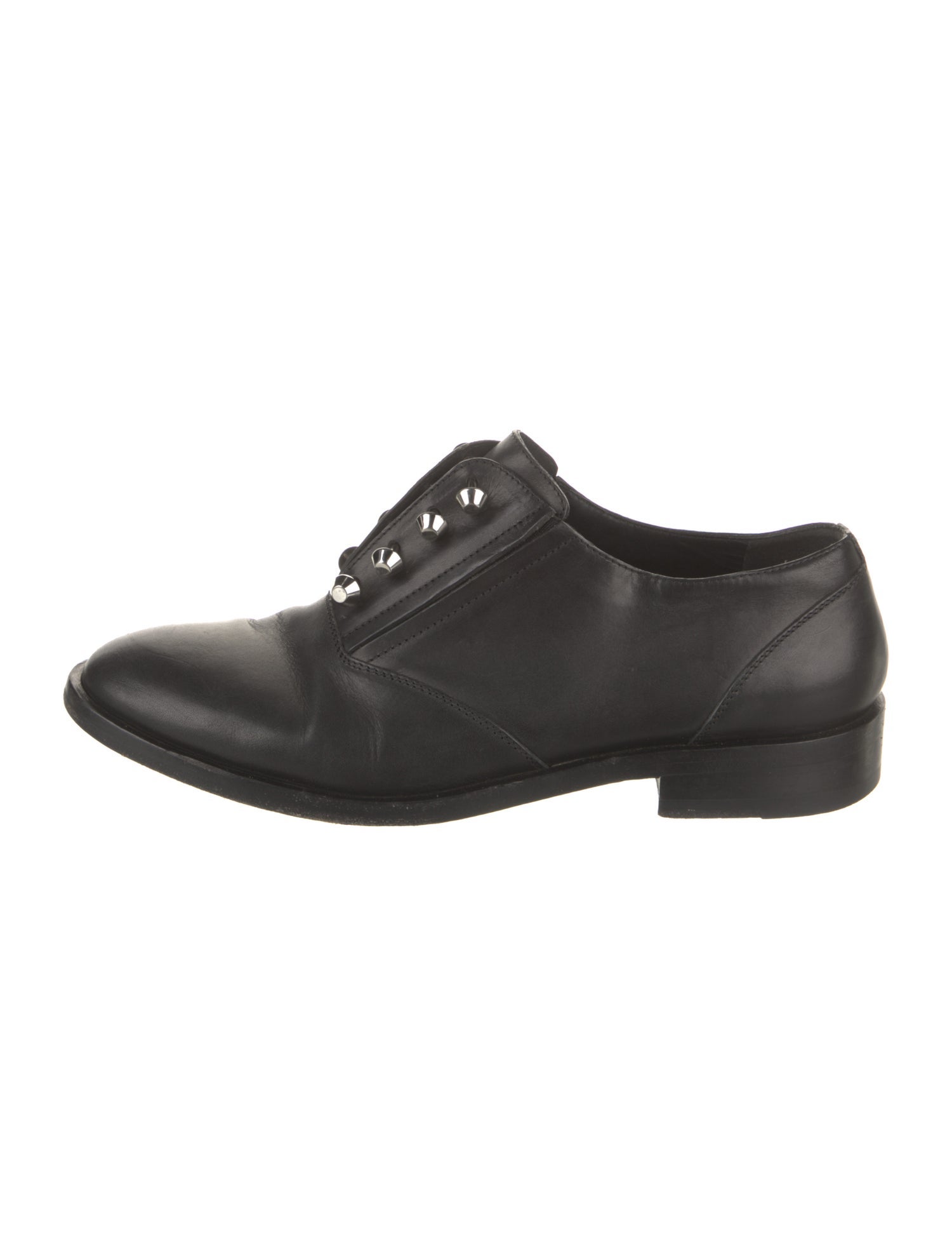 Balenciaga Leather Studded Accents Oxfords