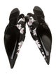 Balenciaga Satin Floral Print Slingback Flats