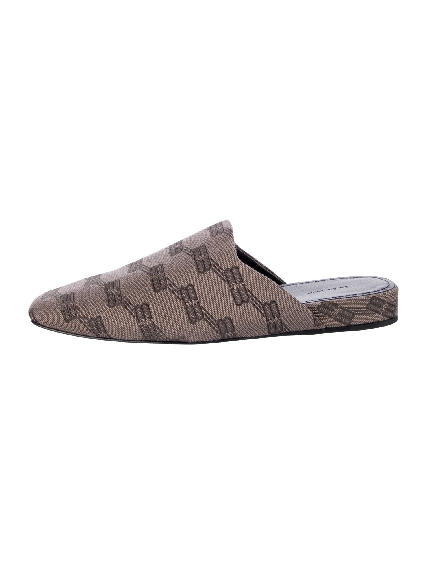 Balenciaga Monogram Pattern Canvas Mules