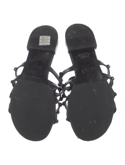 Balenciaga Leather Studded Accents Slides