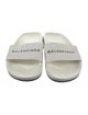 Balenciaga Leather Graphic Print Slides