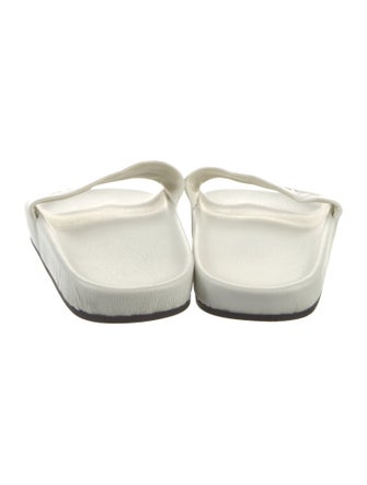 Balenciaga Leather Graphic Print Slides