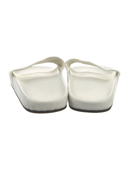 Balenciaga Leather Graphic Print Slides