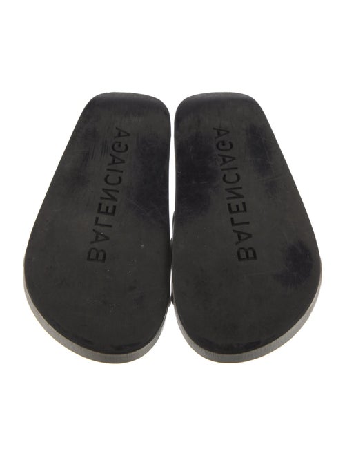 Balenciaga Leather Printed Slides