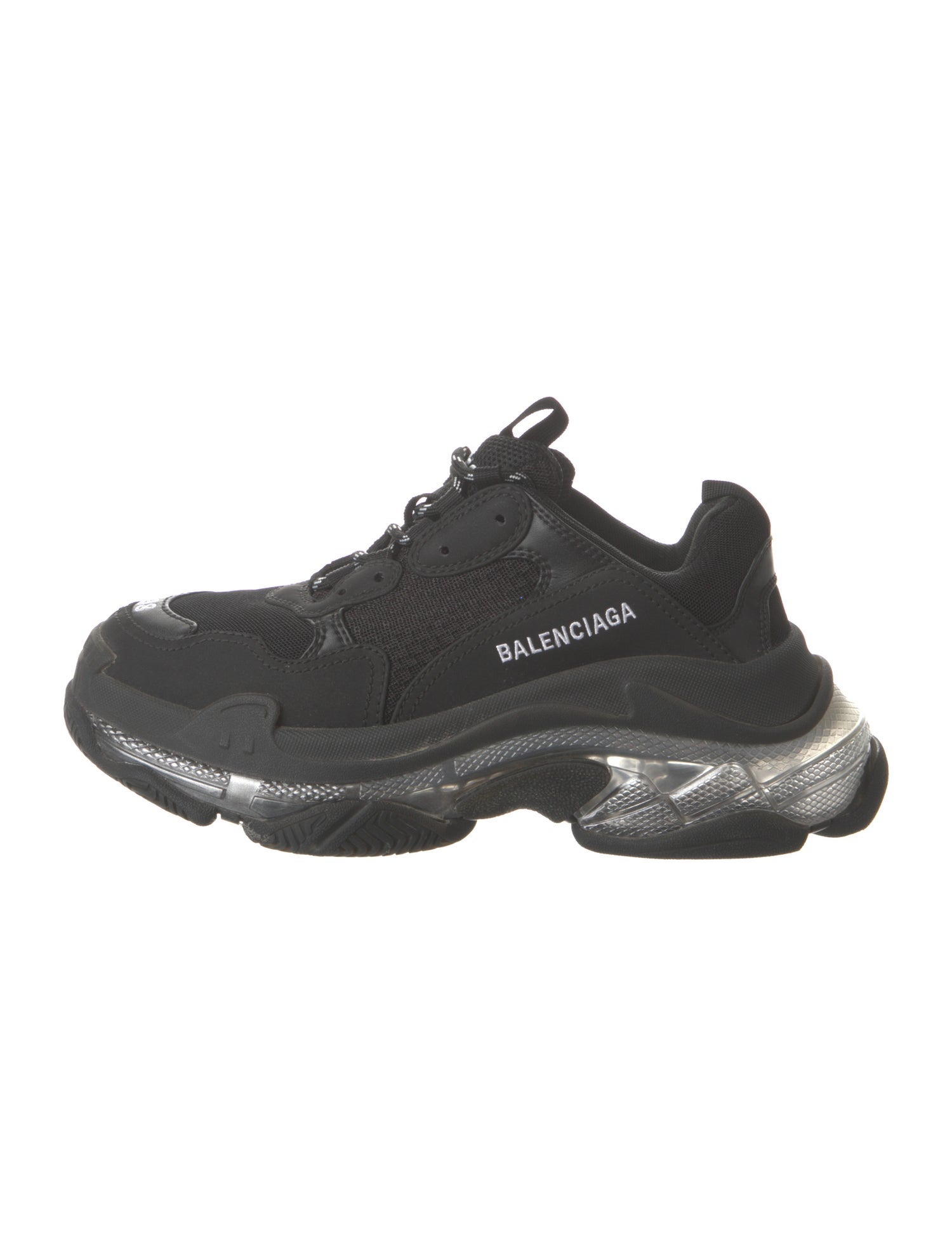 Balenciaga Triple S 'Black Iridescent' Chunky Sneakers