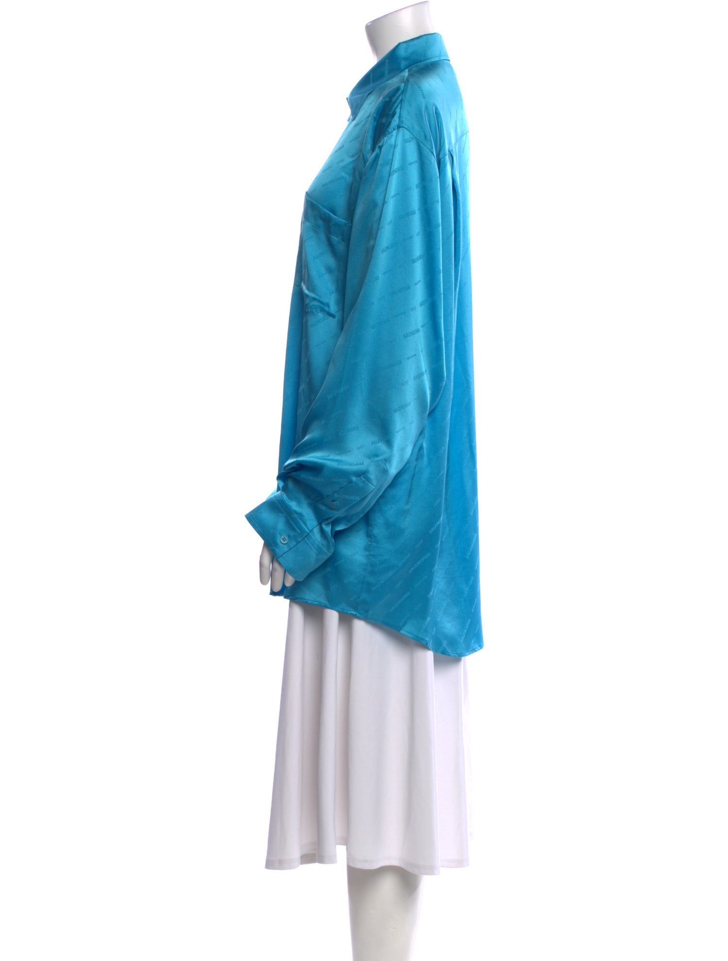 Balenciaga 2022-2023 Silk Button-Up Top