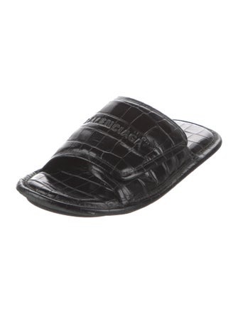 Balenciaga Leather Slides