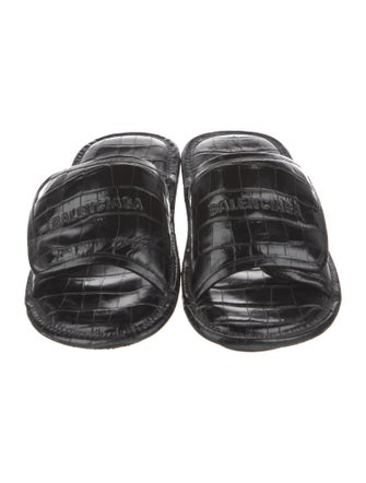 Balenciaga Leather Slides