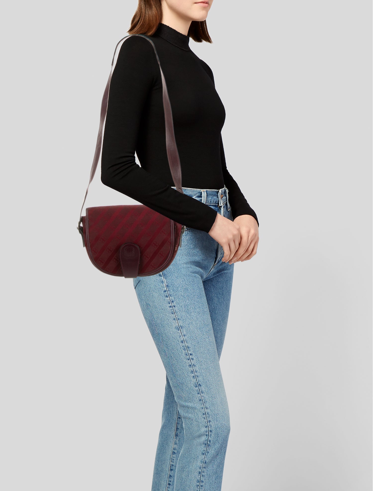 Balenciaga Jacquard Shoulder Bag Vintage