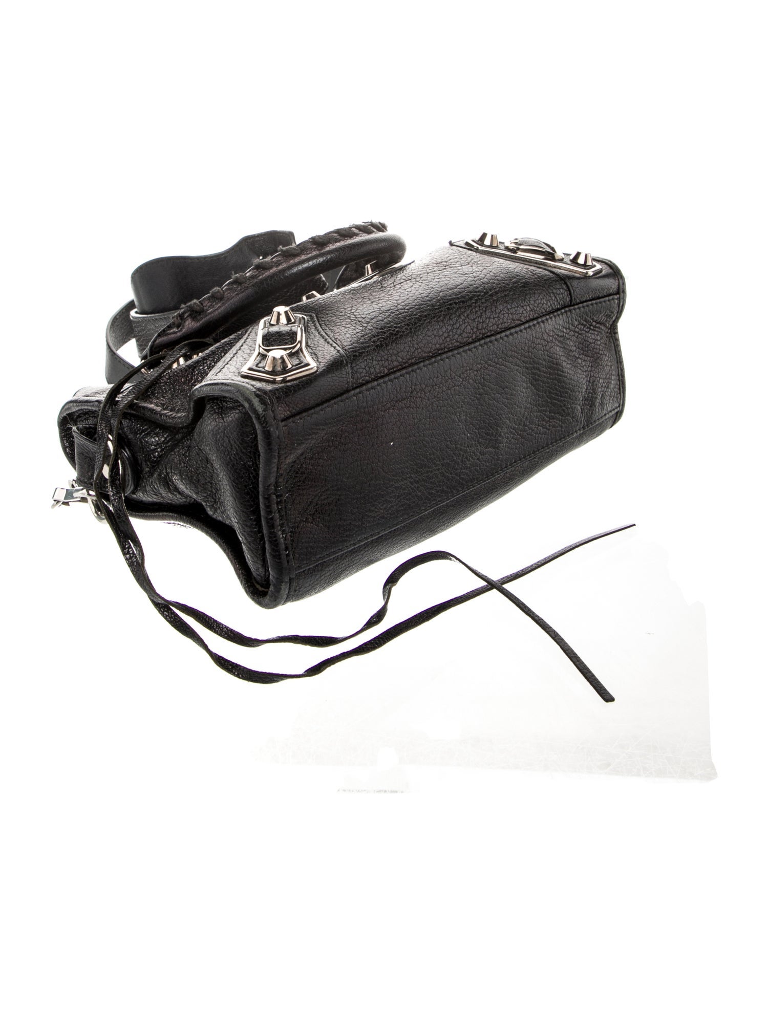 Balenciaga Leather Motocross City Metallic Edge Mini