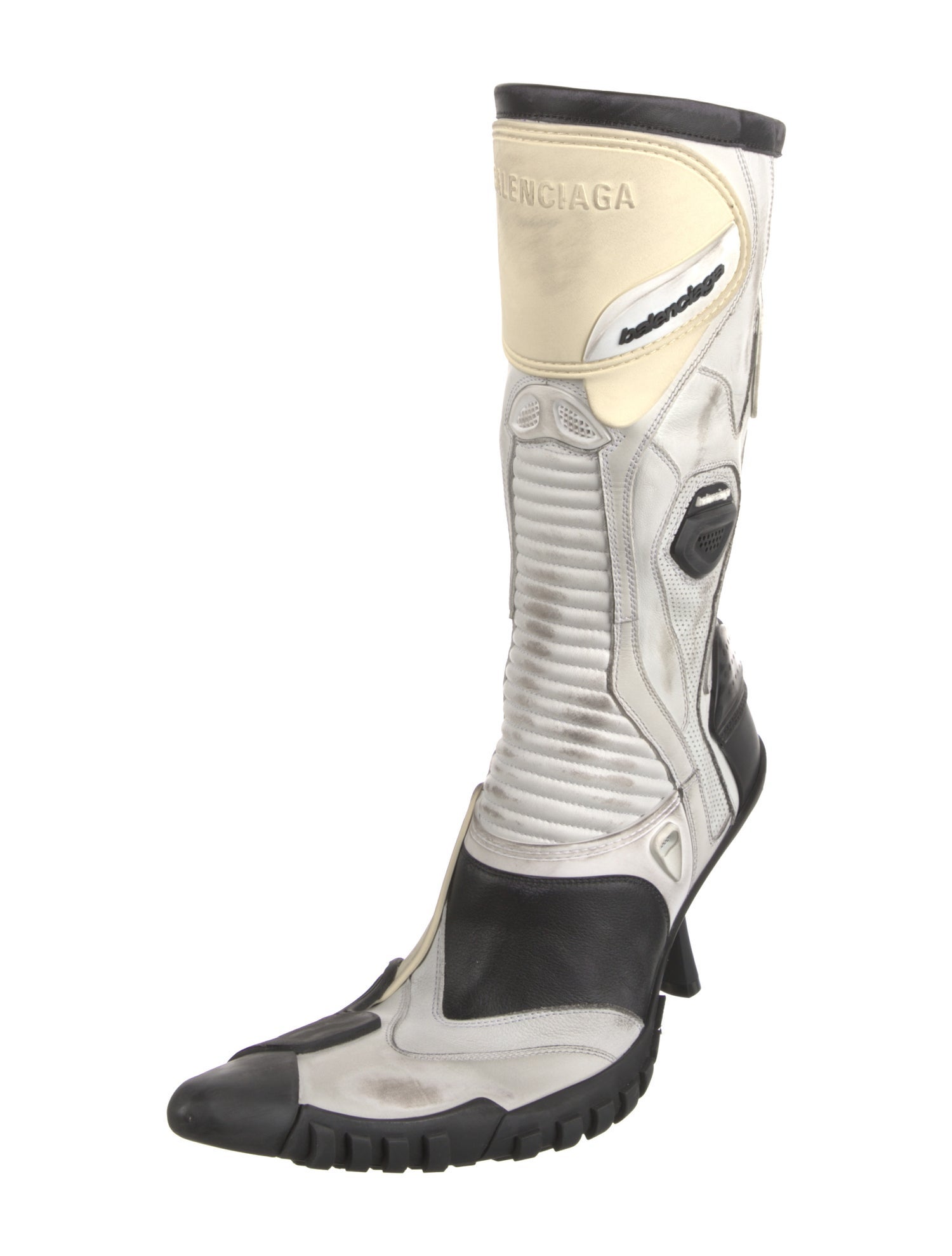 Balenciaga Moto Biker Leather Boots w/ Tags