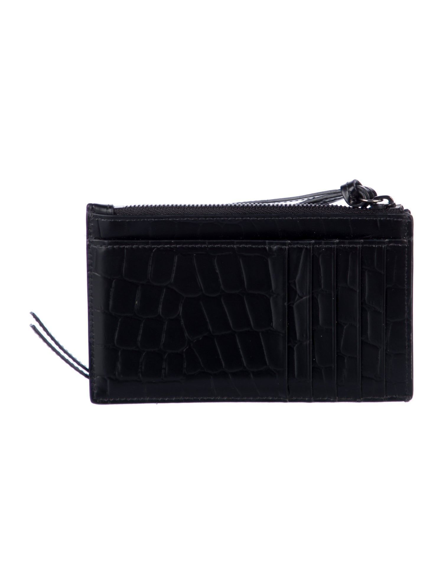 Balenciaga Neo Classic Embossed Leather Wristlet