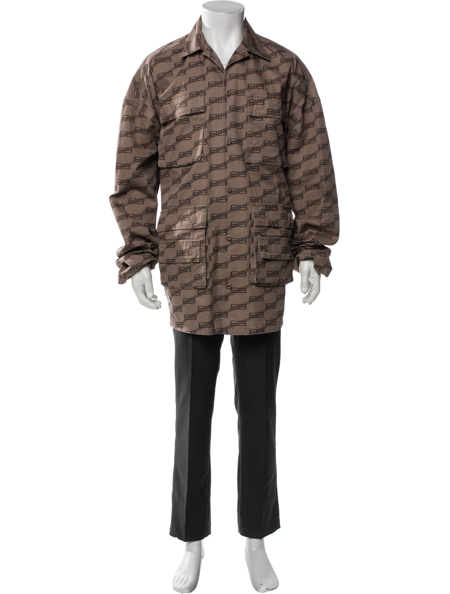 Balenciaga 2022 Plaid Print Parka w/ Tags