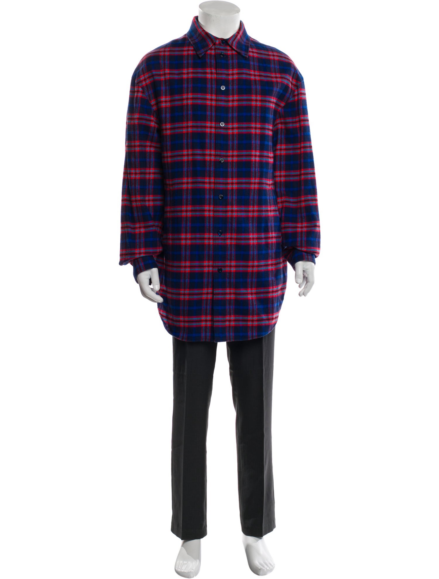 Balenciaga 2019 Plaid Print Shirt