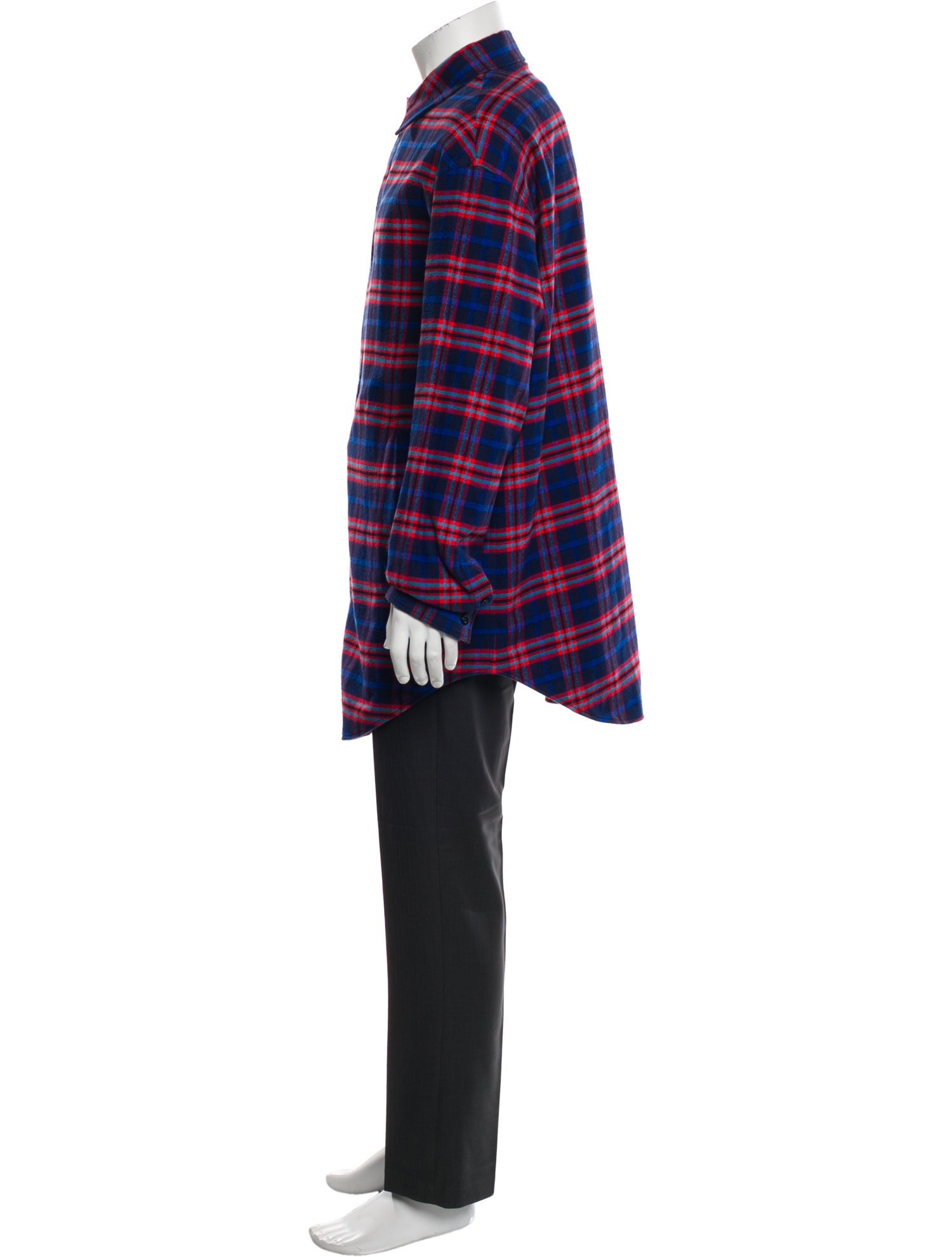 Balenciaga 2019 Plaid Print Shirt