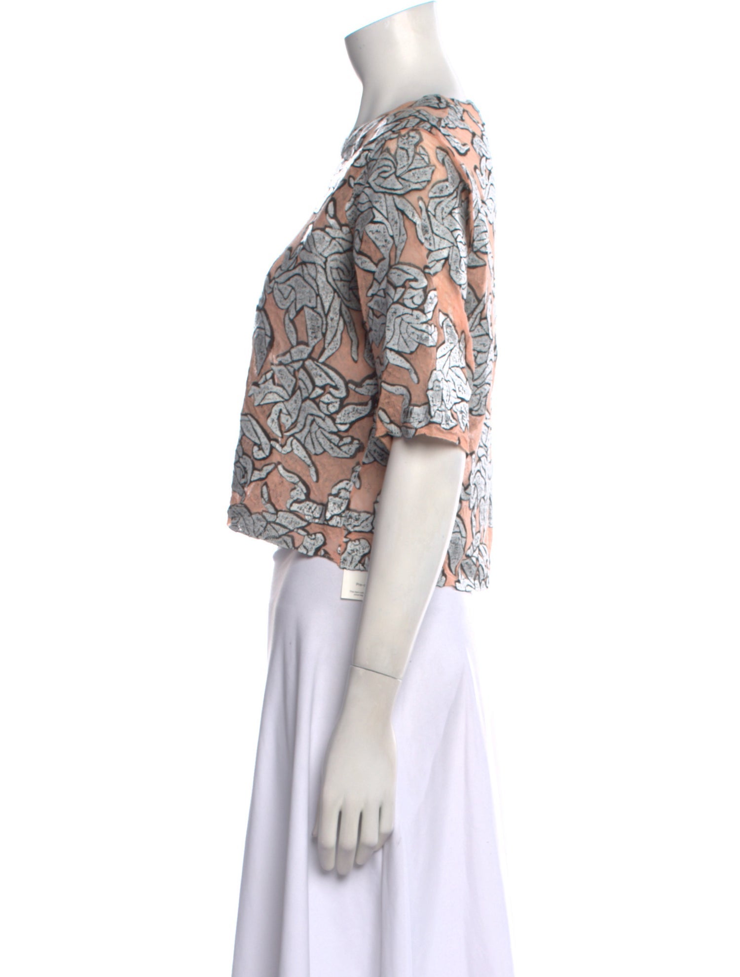 Balenciaga 2013 Printed Crop Top