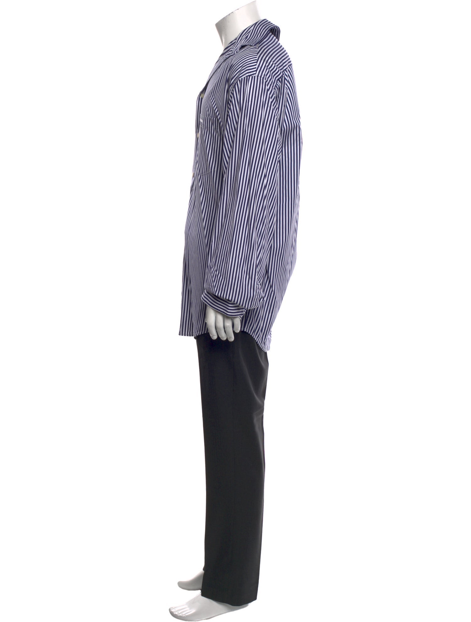 Balenciaga 2021 Striped Dress Shirt