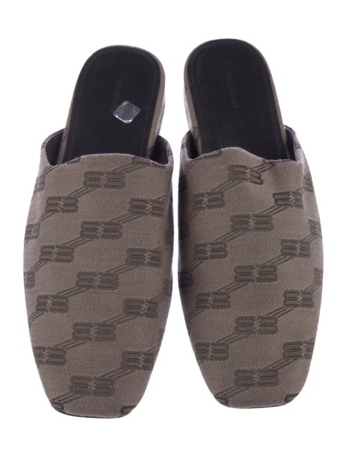 Balenciaga Monogram Pattern Canvas Mules