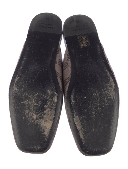 Balenciaga Monogram Pattern Canvas Mules