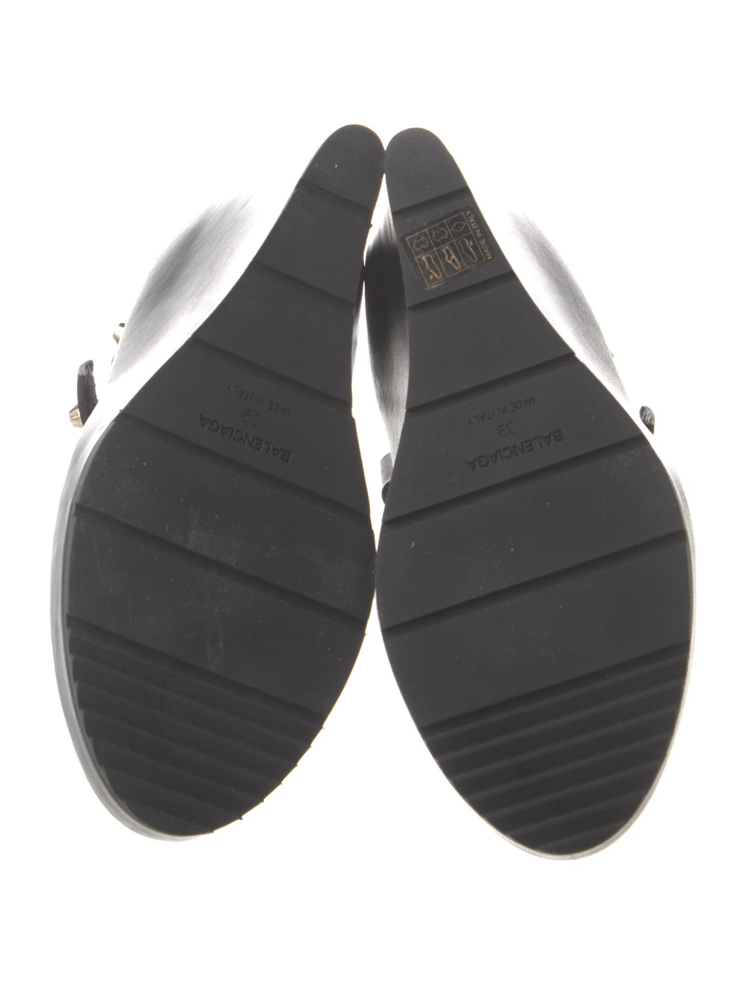 Balenciaga Leather Studded Accents Sandals