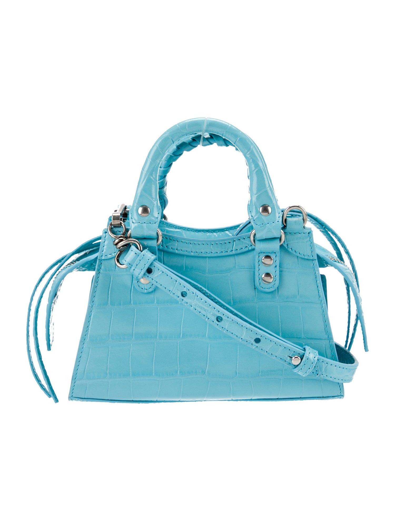 Balenciaga Embossed Leather Motocross Classic City Mini