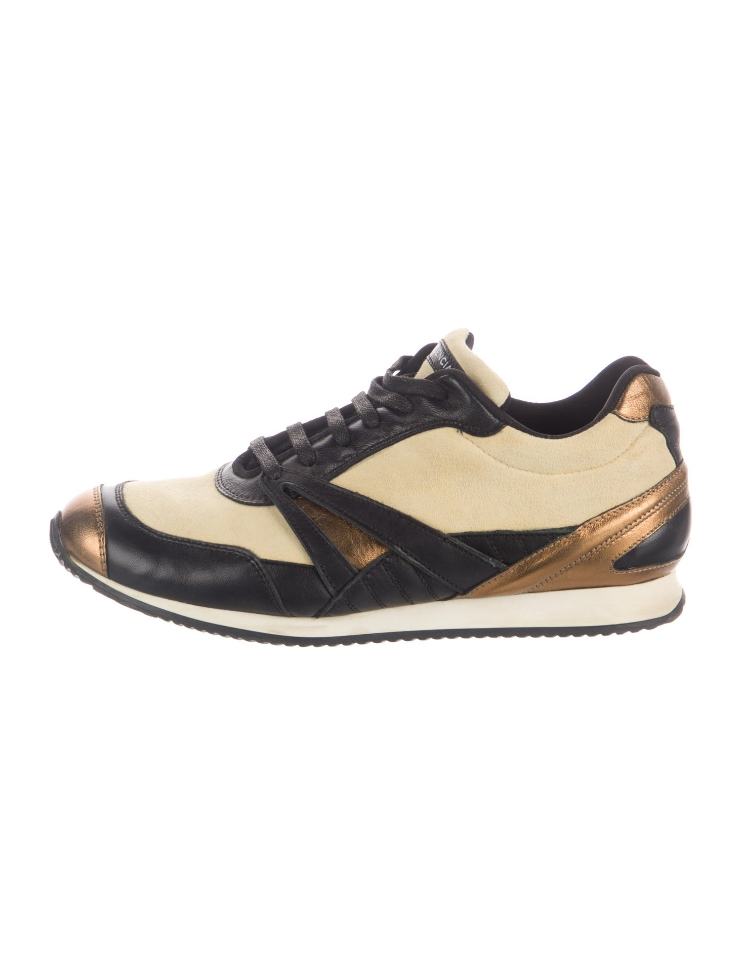 Balenciaga Leather Colorblock Pattern Sneakers