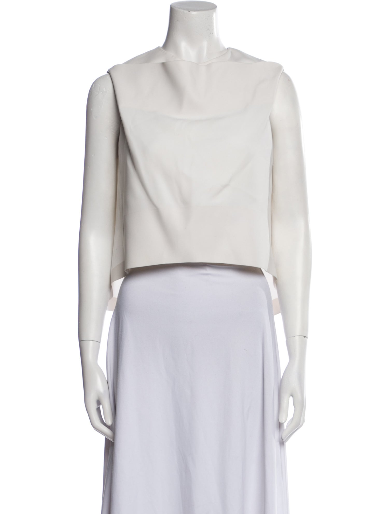 Balenciaga 2013 Cowl Neck Crop Top