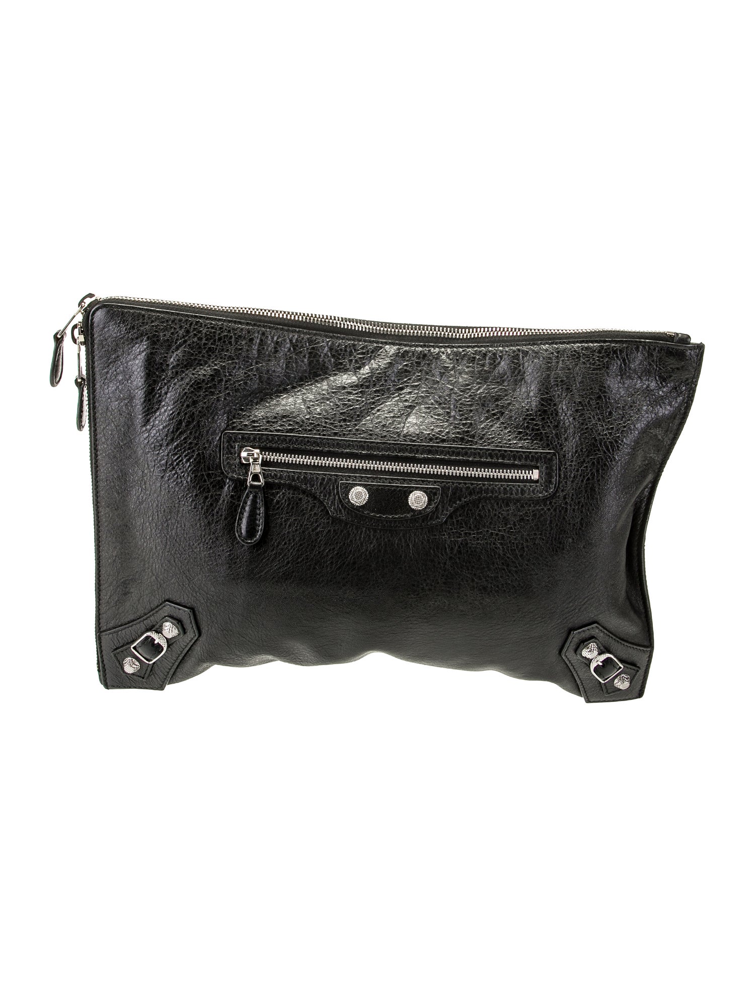 Balenciaga Leather Motocross Pouch