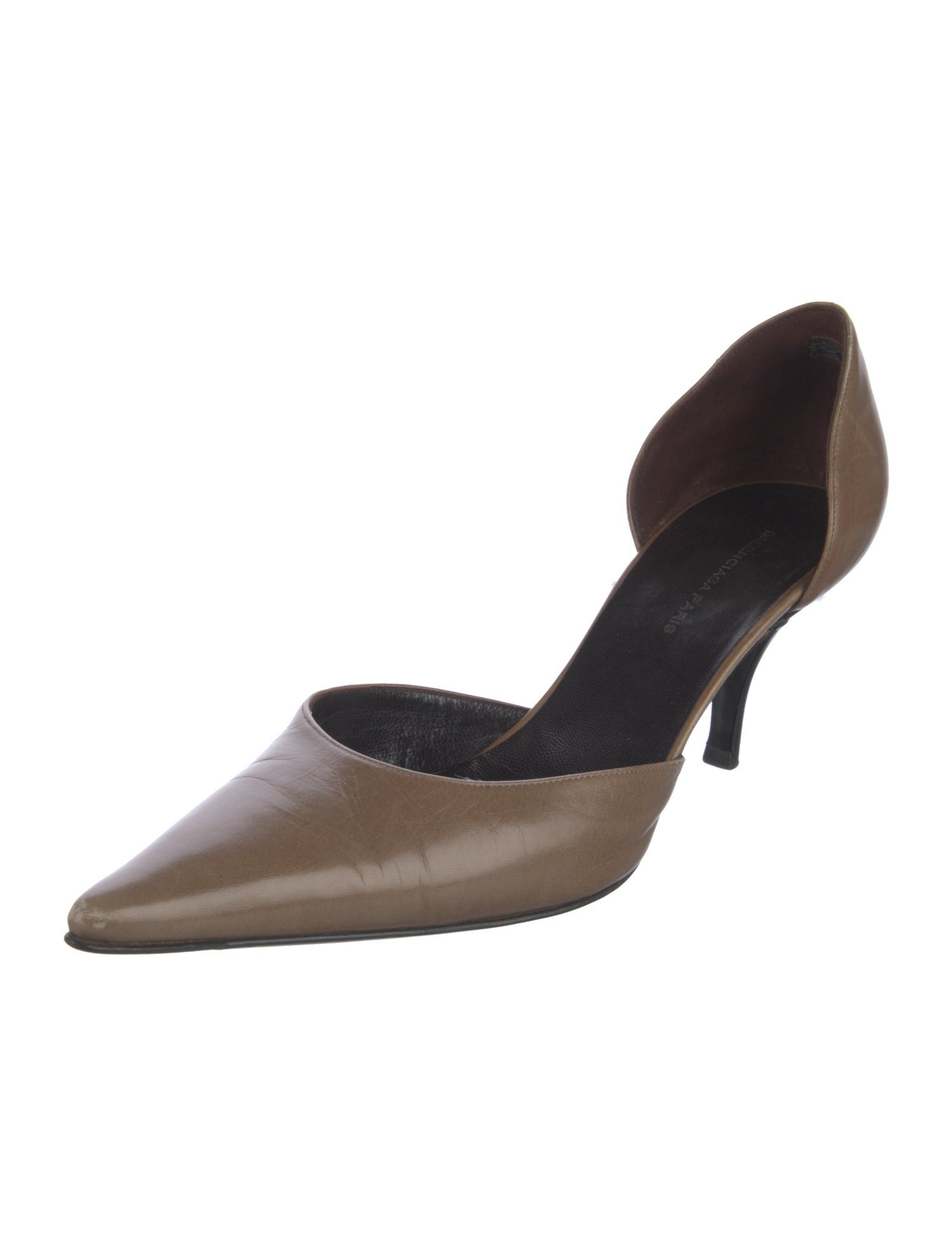 Balenciaga Vintage Leather D'Orsay Flats